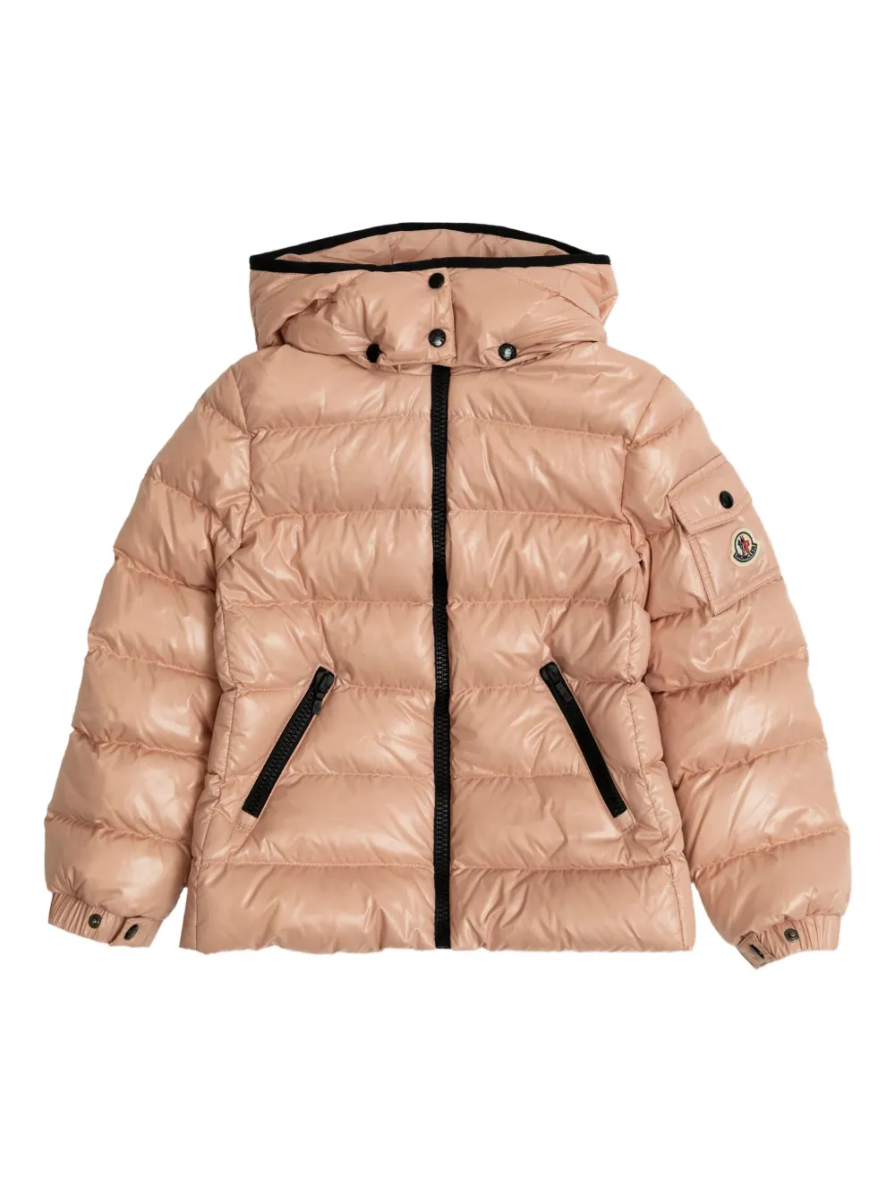 Moncler Enfant Badycapuchon gewatteerd jack Roze