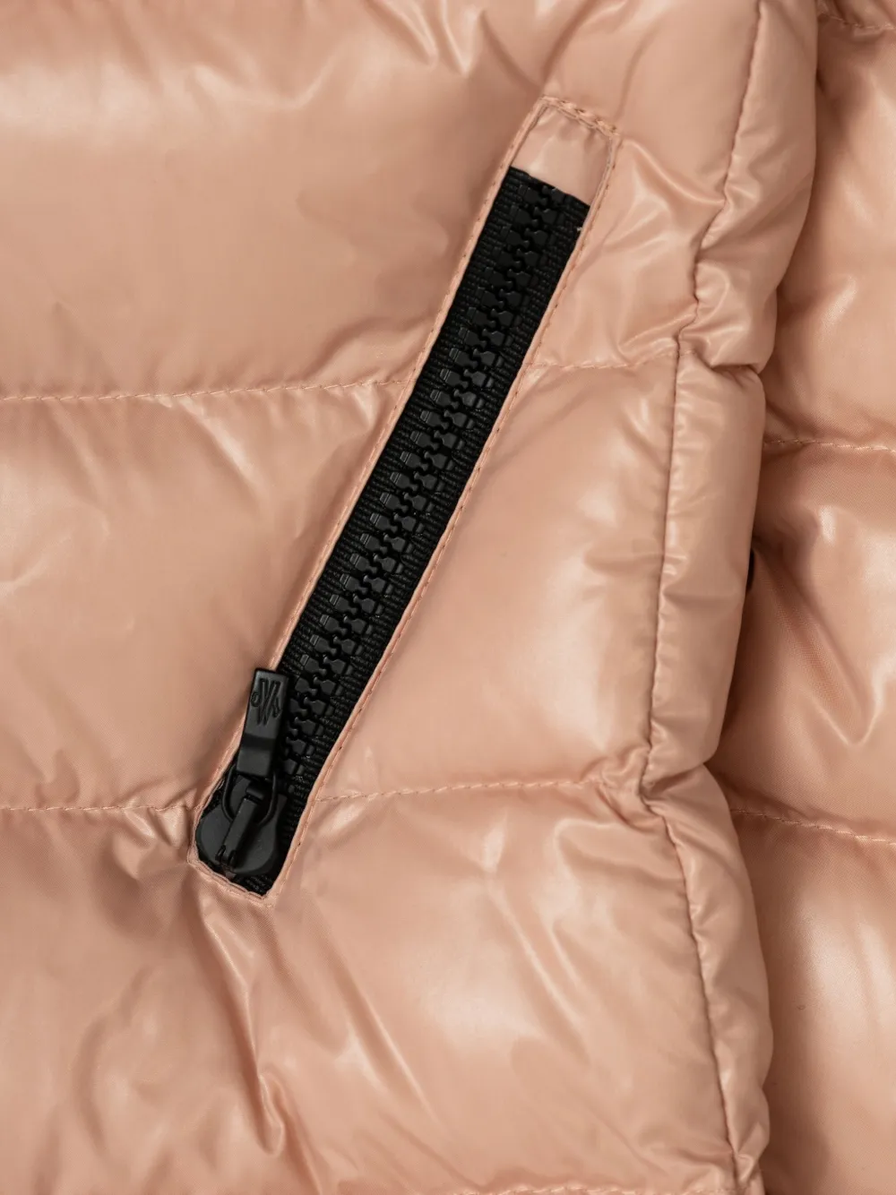 Moncler Enfant Badycapuchon gewatteerd jack Roze