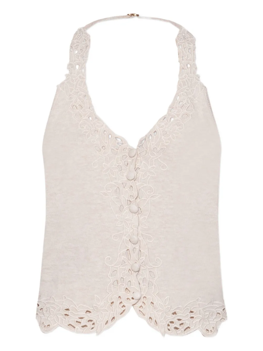 Cult Gaia embroidered button-front top | neutro | Image 1