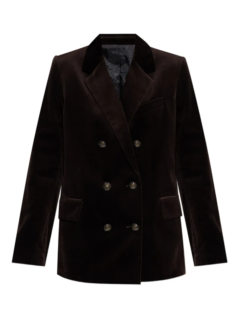 Zadig&Voltaire double-breasted velvet blazer