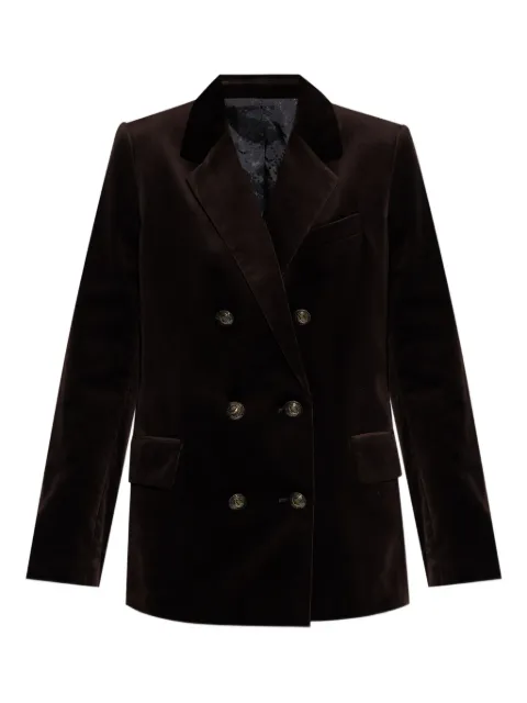 Zadig&Voltaire double-breasted velvet blazer