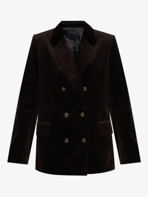 Zadig&Voltaire double-breasted velvet blazer