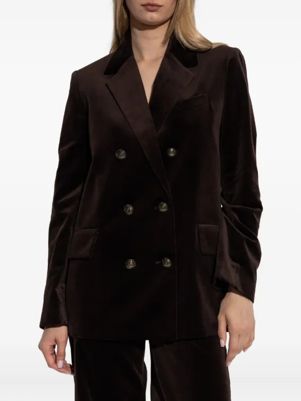 Zadig&Voltaire ベルベット ダブルジャケット | ブラウン | FARFETCH JP
