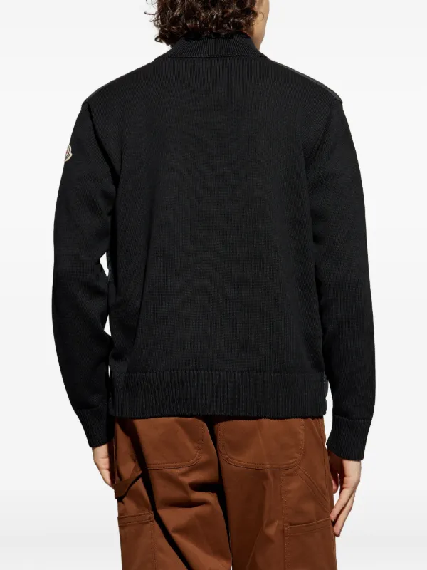 Moncler Cardigan Com Recortes | Preto | FARFETCH BR