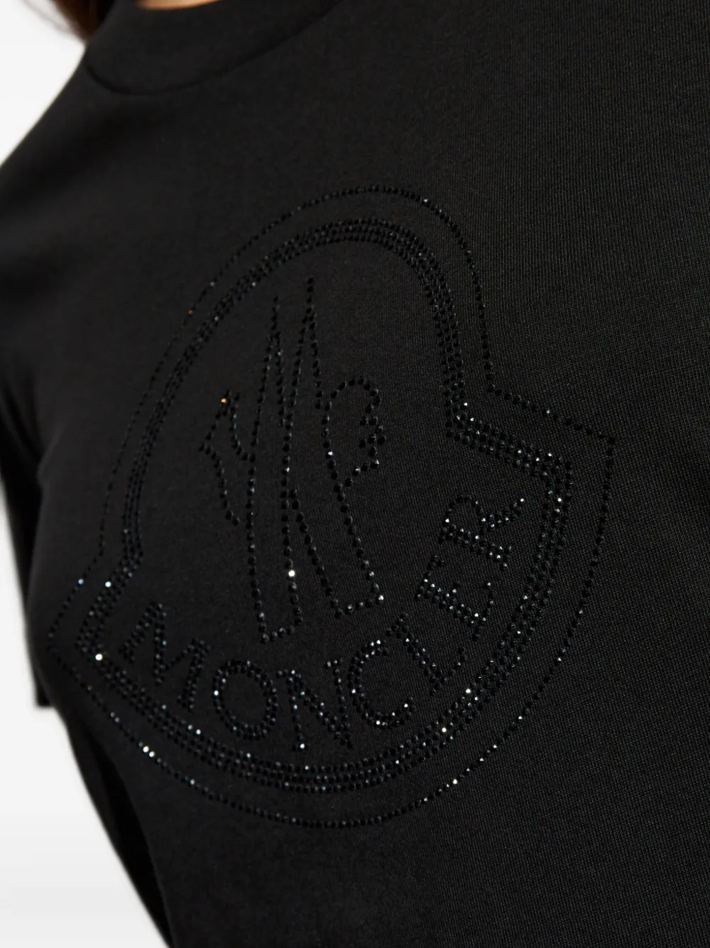Moncler sequined-logo t-shirt Zwart
