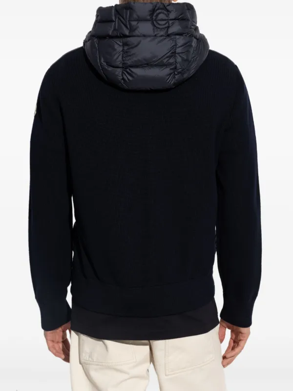 Moncler Panelled Cardigan Blue FARFETCH PH