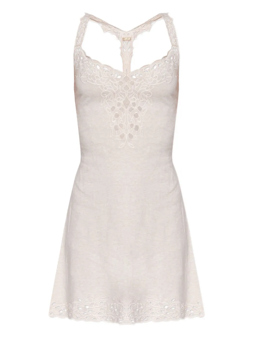 embroidered lace-trim dress