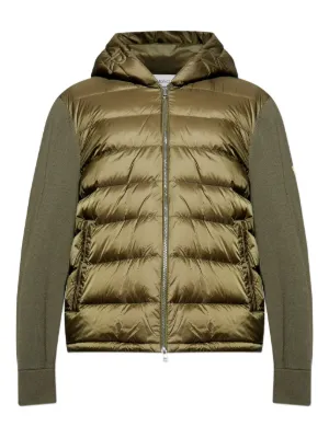 Moncler Padded Hooded Cardigan | Green | FARFETCH