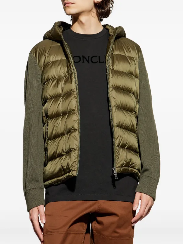 Moncler Padded Hooded Cardigan | Green | FARFETCH