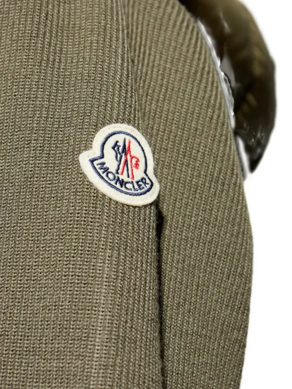 Moncler Panelled Cardigan | Green | FARFETCH