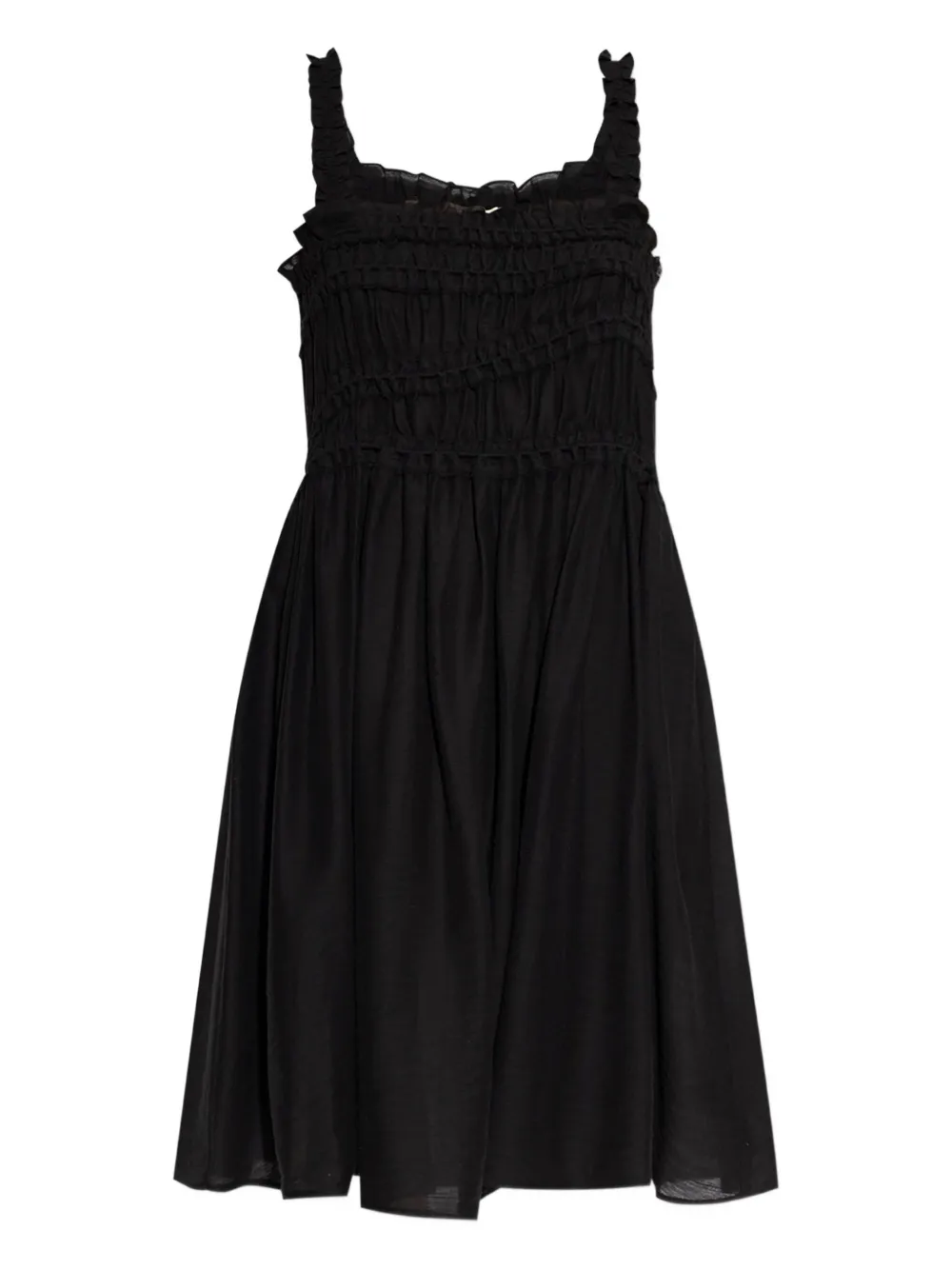 Tory Burch smocked strap dress - ブラック Tory Burch smocked strap dress - ブラック