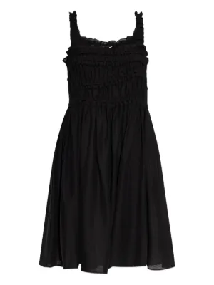 GANNI Duchesse Strap Midi Dress | Black | FARFETCH