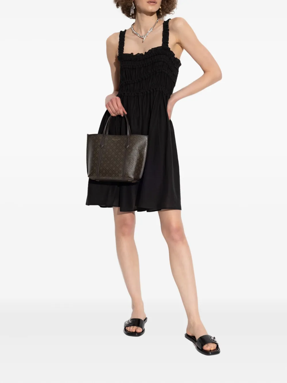 Tory Burch Gesmockte jurk Zwart