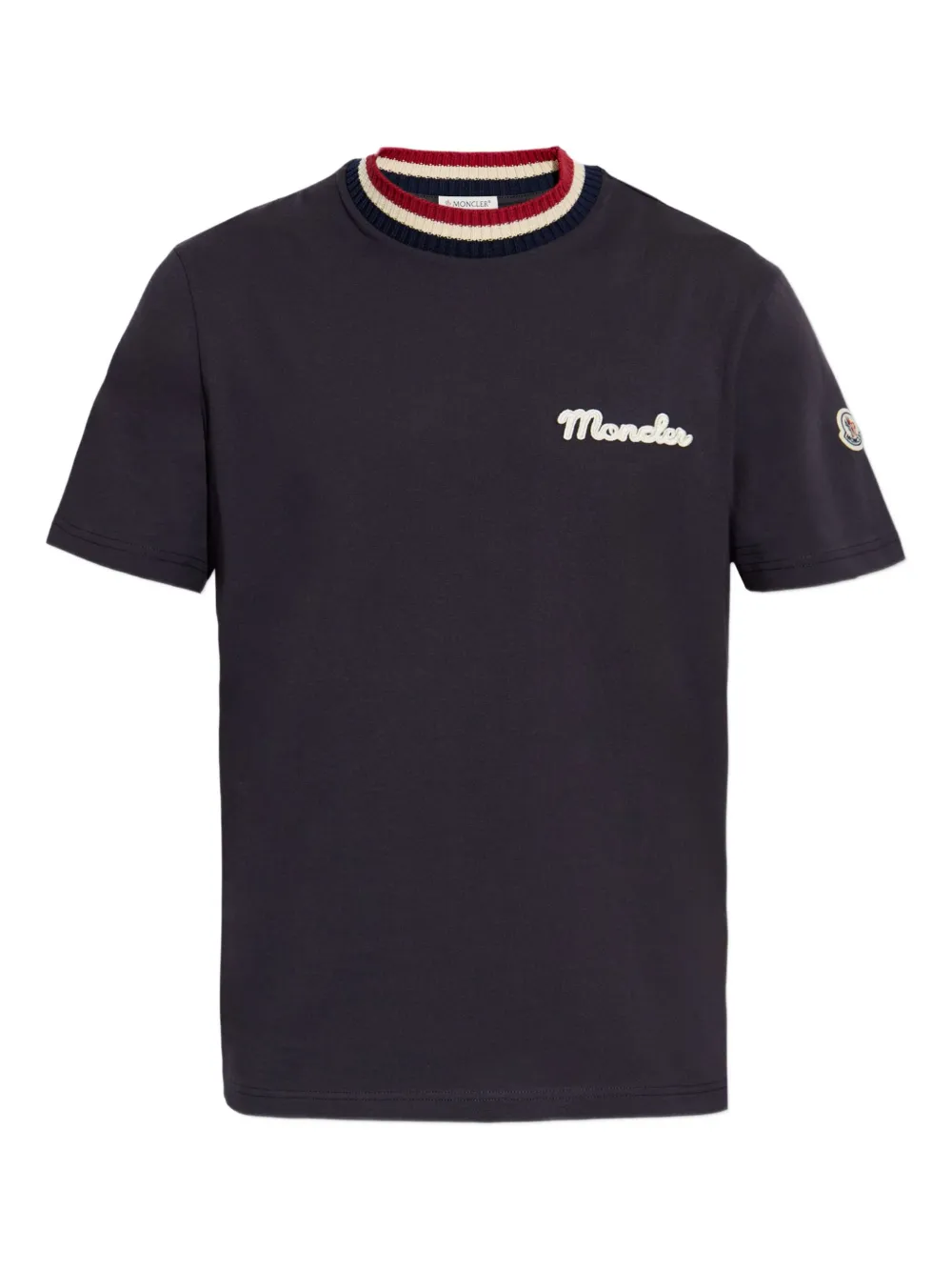 Moncler playera con ribete de canalé | azul | Image 1
