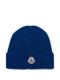 Moncler Enfant ribbed-knit beanie - Blue