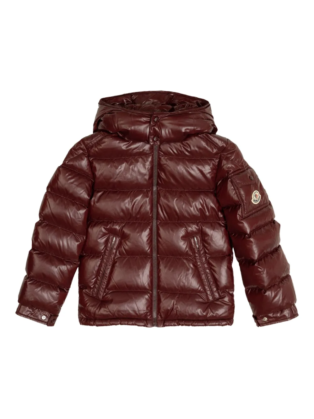Moncler Enfant Gewatteerd jack met logopatch Rood