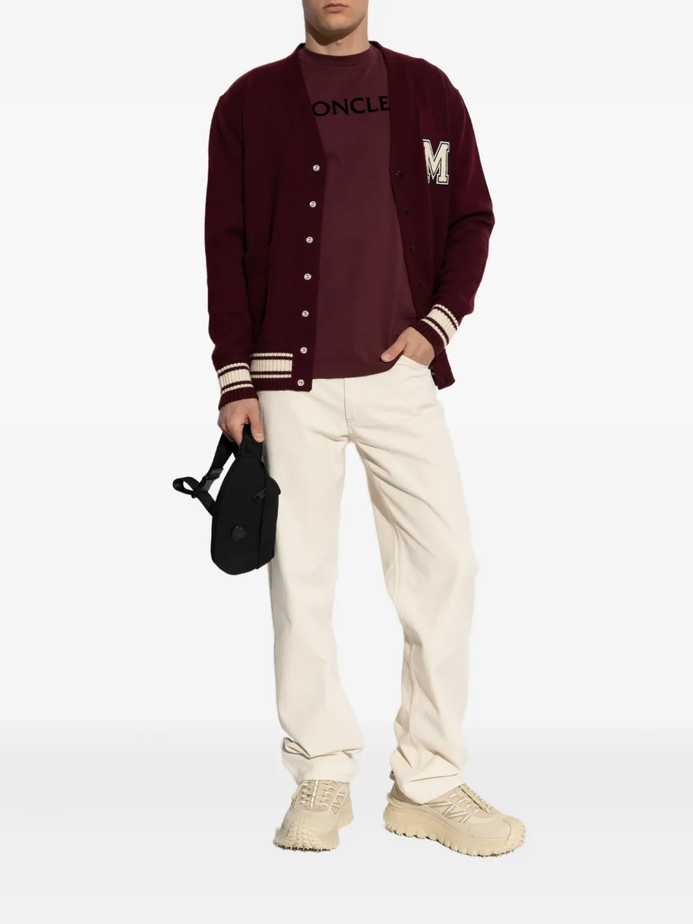 Moncler logo-print T-shirt - Rood