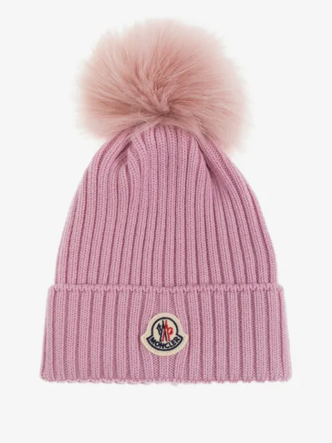 Moncler Enfant bonnet à patch logo