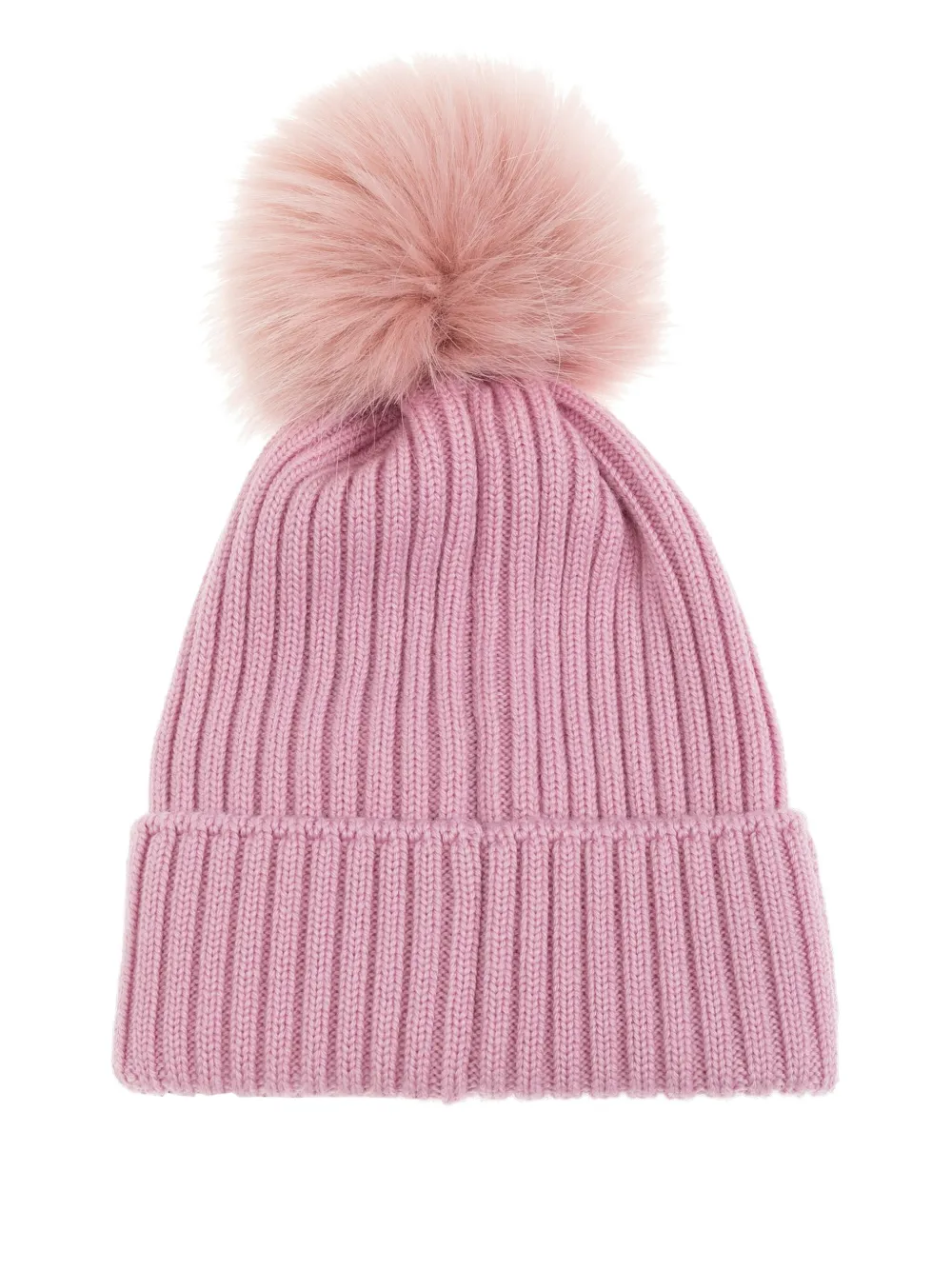 Moncler Enfant logo-patch beanie hat - Roze