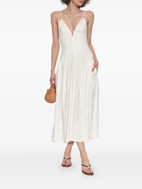 Cult Gaia spaghetti-strap Pleated Dress | White | FARFETCH
