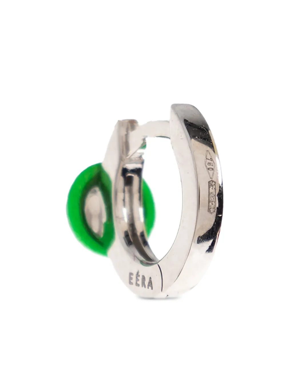  Eéra 18k White Gold Hoop Diamond Single Earring - Silver 