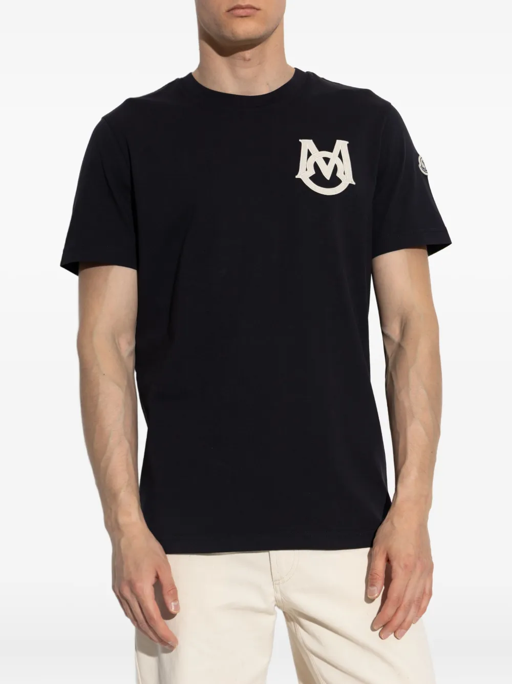 Moncler T-shirt met logopatch Blauw