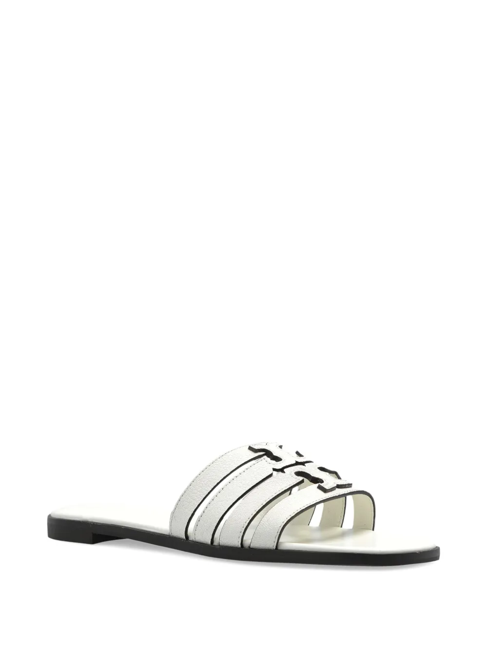 Tory Burch leather flat sandals White