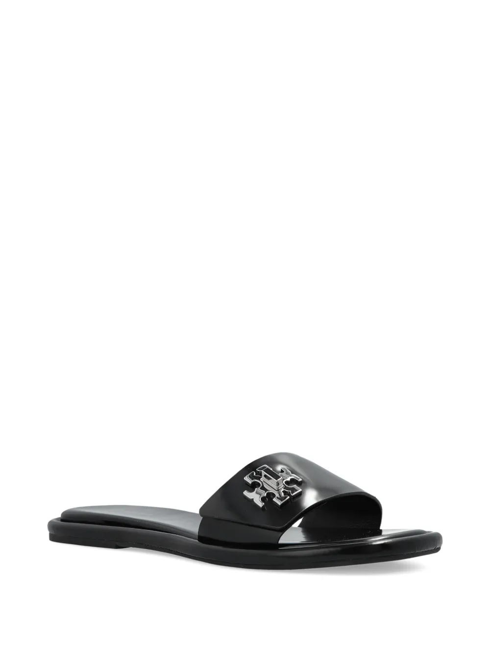 Tory Burch logo-detailing flat sandals Black