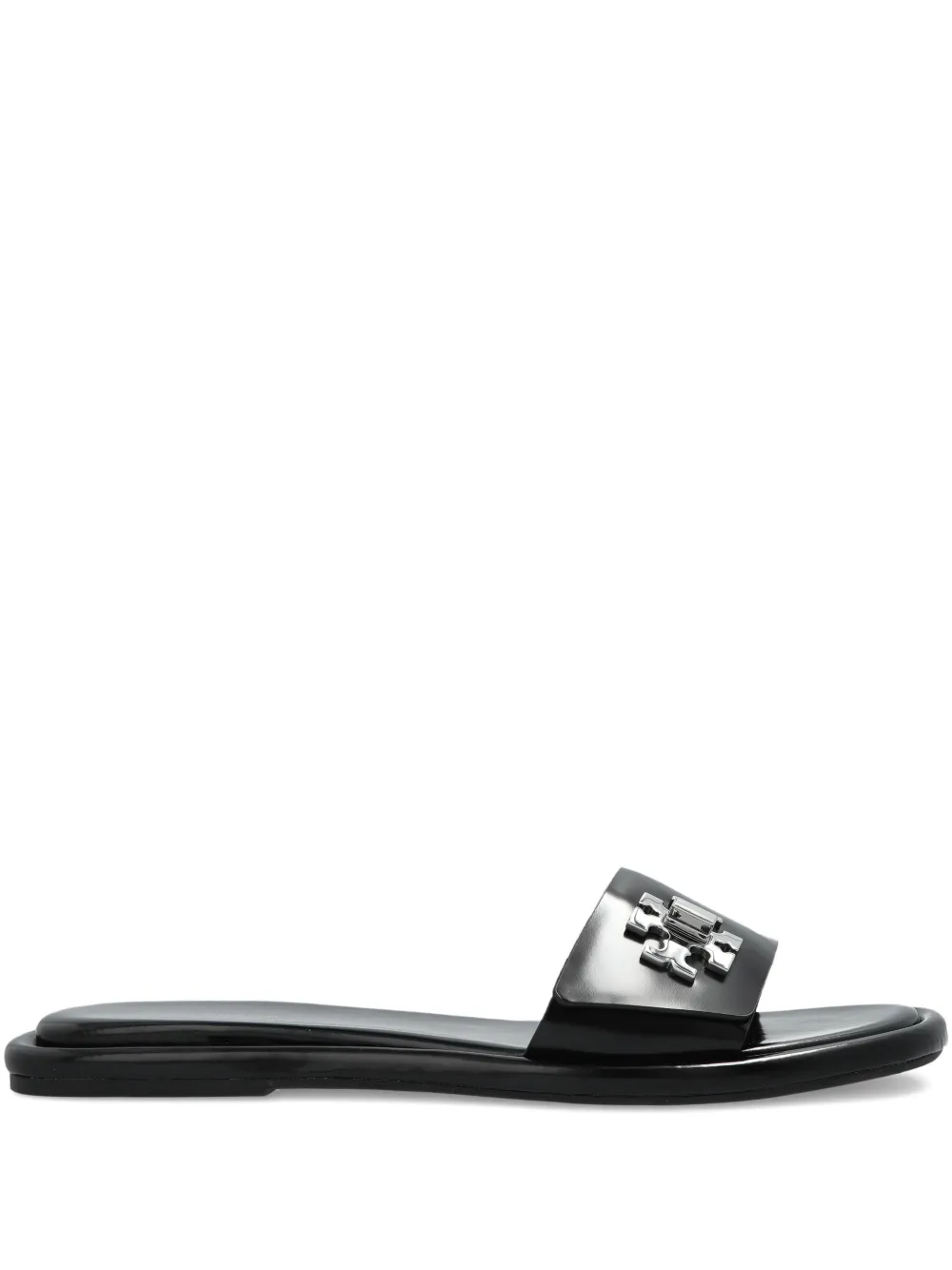 Tory Burch logo-detailing slides Black