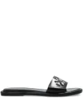 Tory Burch logo-detailing flat sandals - Black