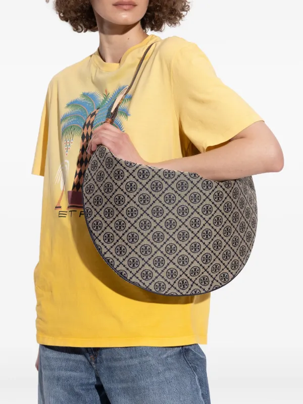 Tory Burch T Monogram Balloon Tote Bag | Neutrals | FARFETCH JO