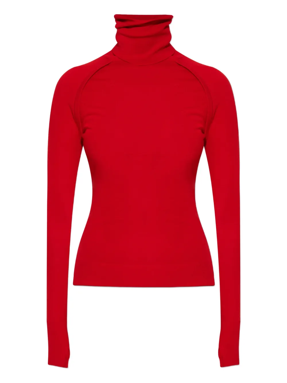 Victoria Beckham Wollen top met hoge hals Rood