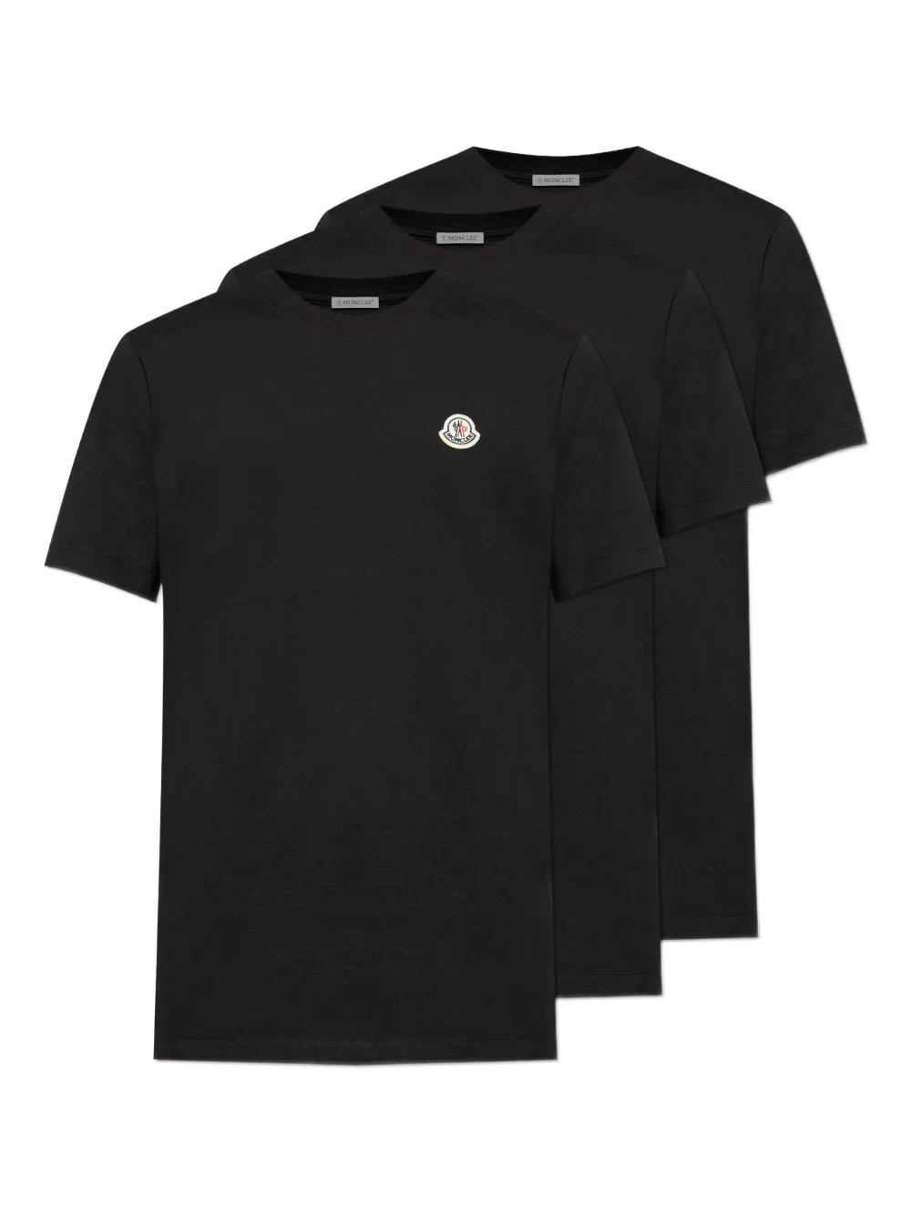 Moncler logo-patch T-shirt (set-of-three) | Black | Image 1