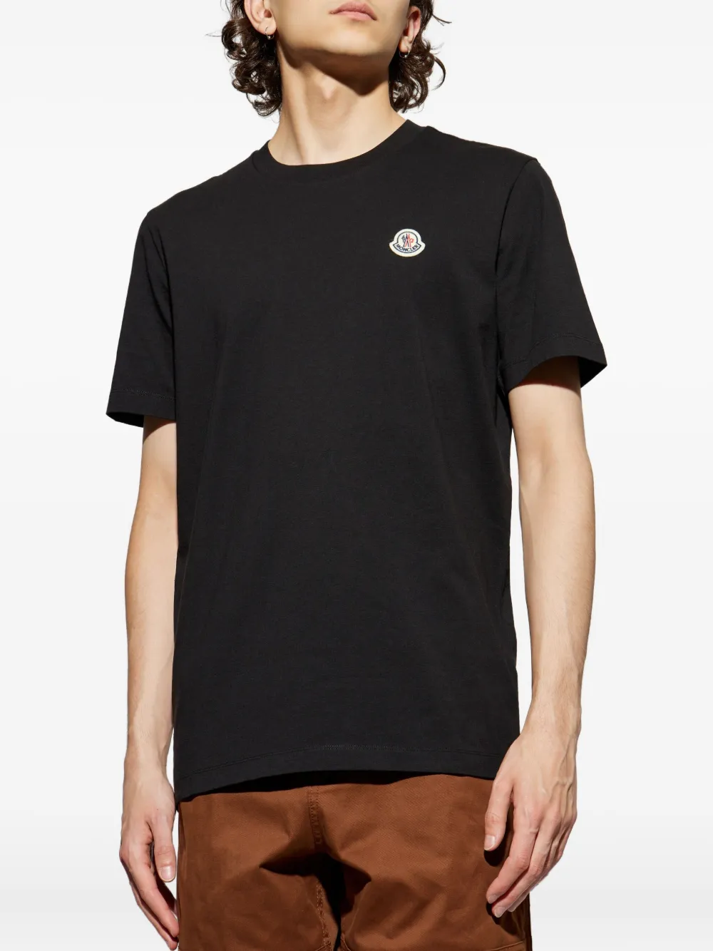Moncler Drie T-shirts met logopatch Zwart