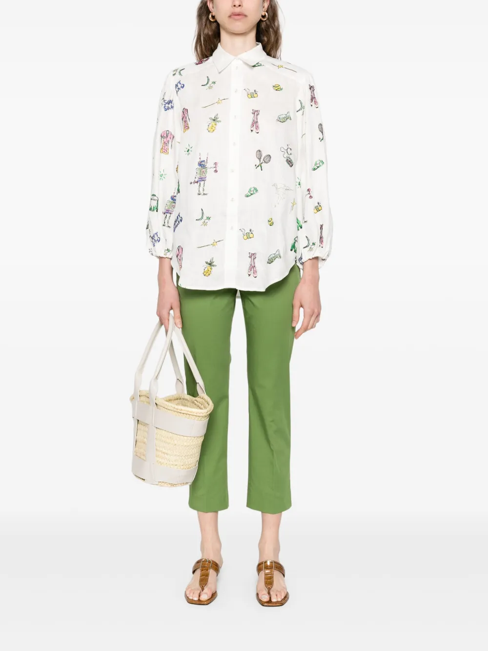 Weekend Max Mara stretch-cotton pants | Cropped Pants | Image 2