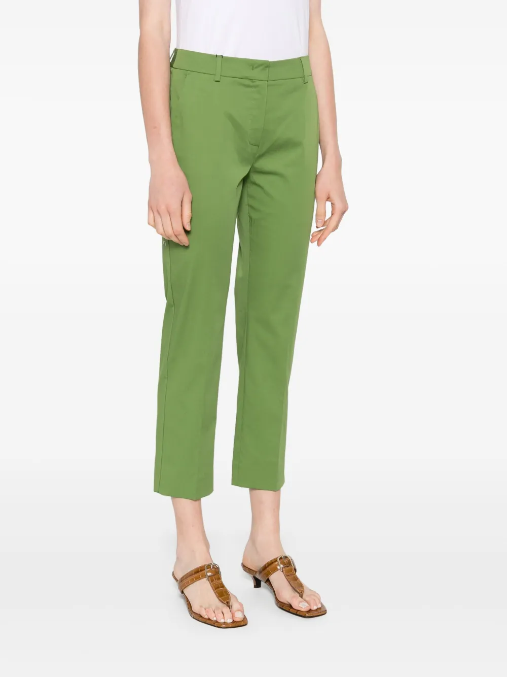 Weekend Max Mara Broek van stretch-katoen Groen