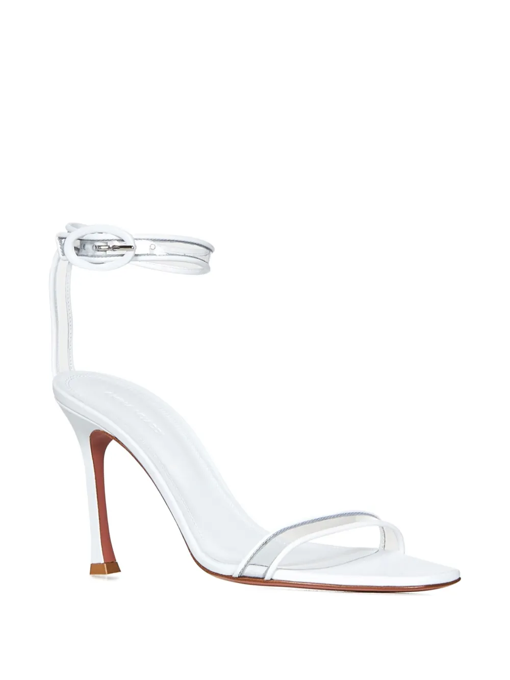 Amina Muaddi 95mm Kim strappy sandals White