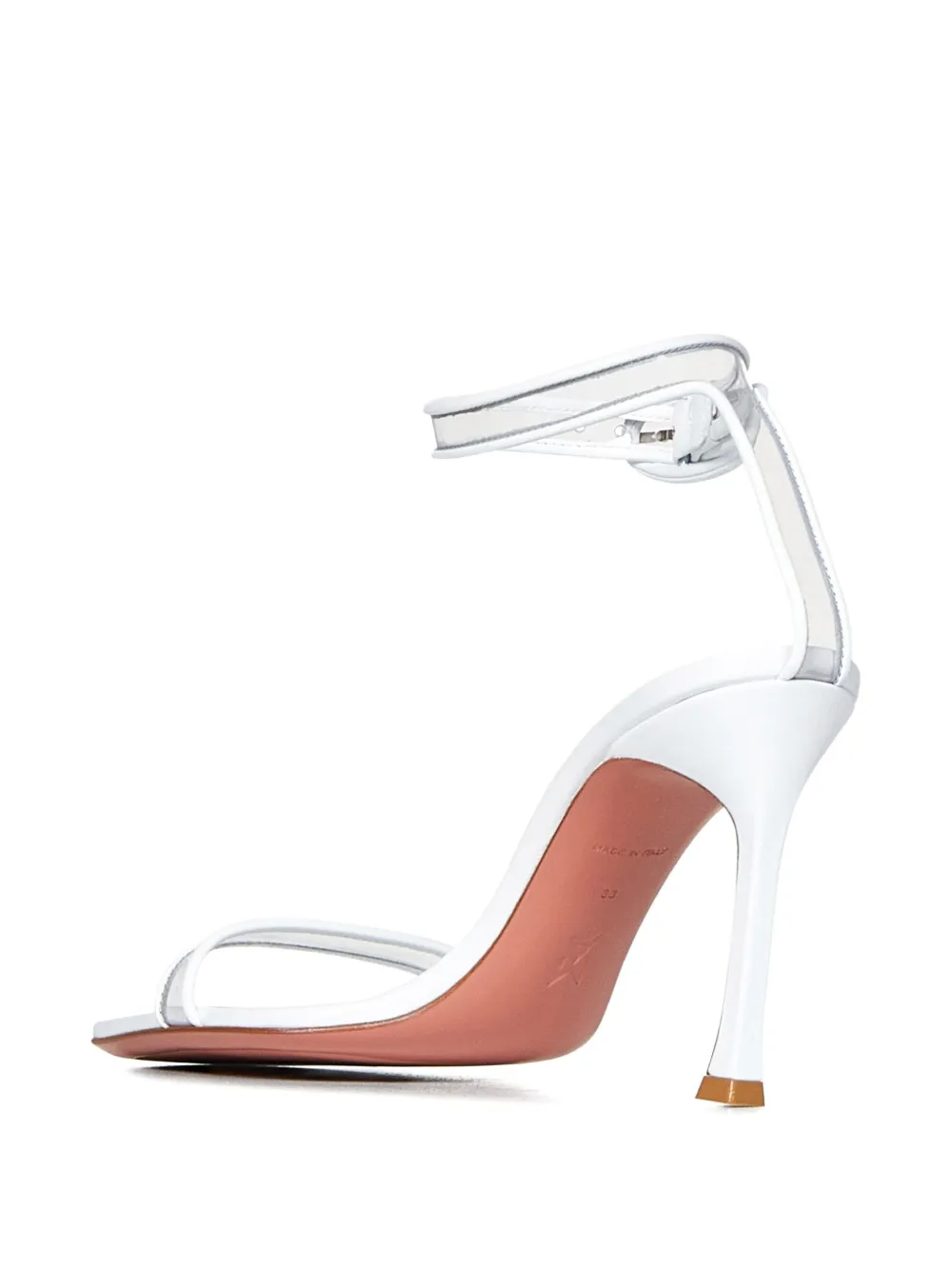 Amina Muaddi 95mm Kim strappy sandals White