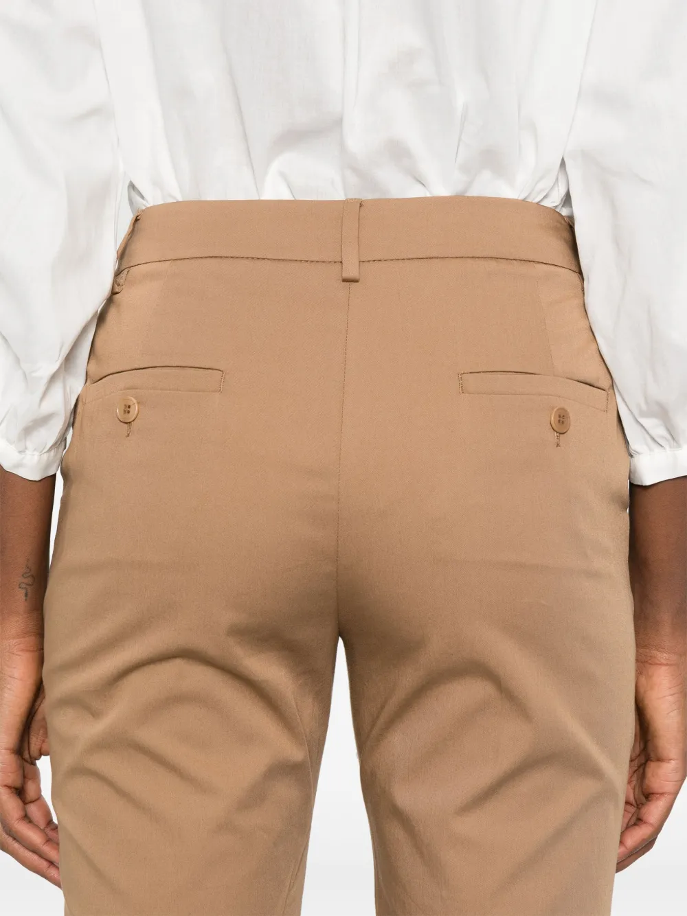 Weekend Max Mara Broek van stretch-katoen Bruin