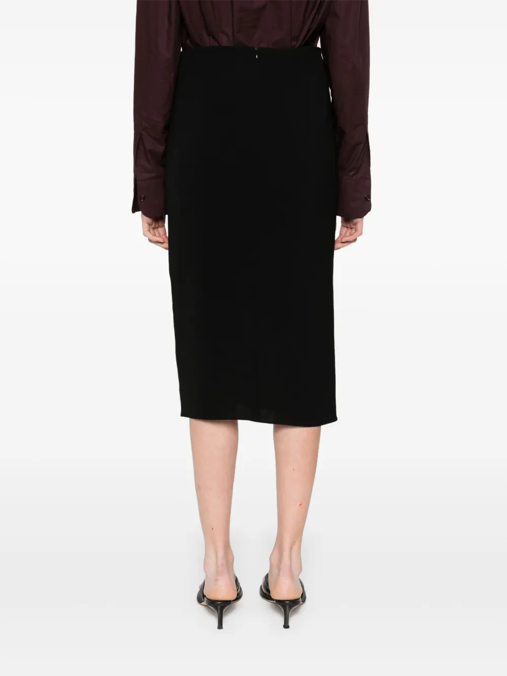 Max Mara Rok met ruches Zwart