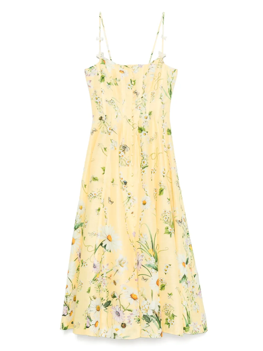 Camilla Jurk met bloemenprint Geel