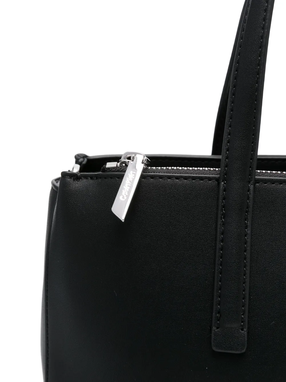 Calvin Klein Leren shopper Zwart