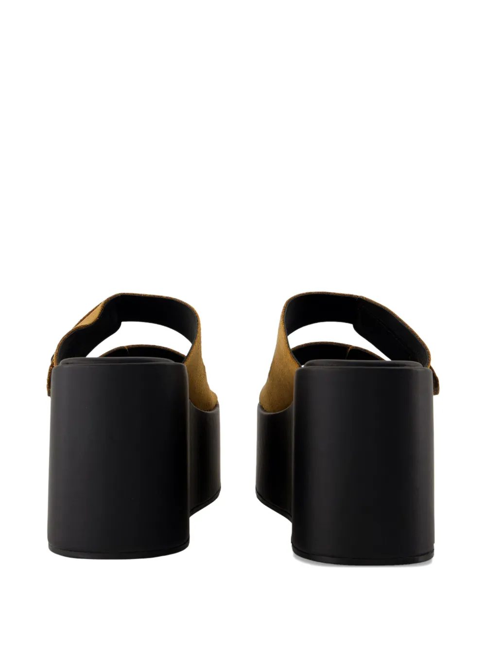 Coperni 100 mm suède sandalen met plateauzool Bruin