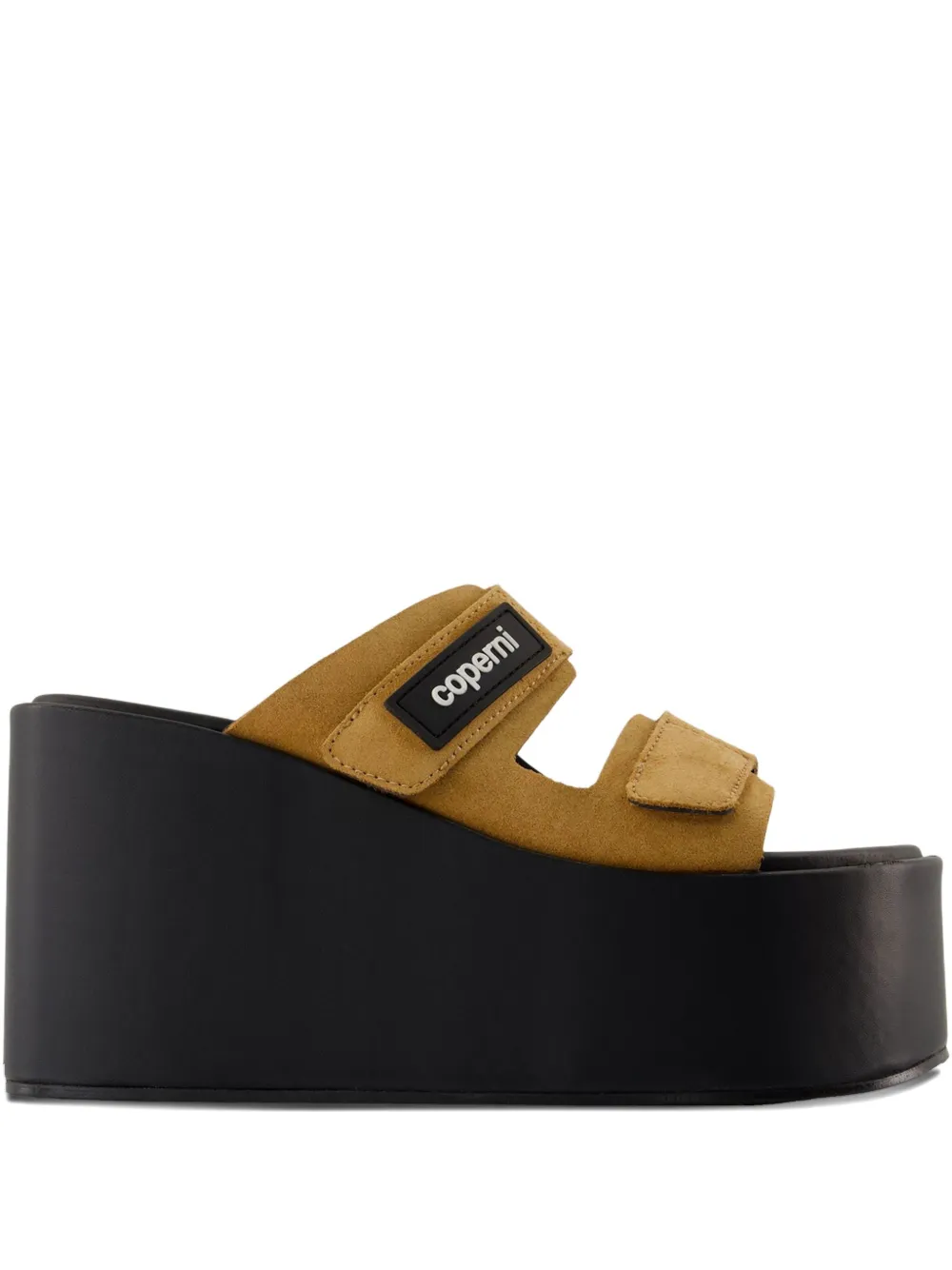 Coperni 100 mm suède sandalen met plateauzool Bruin