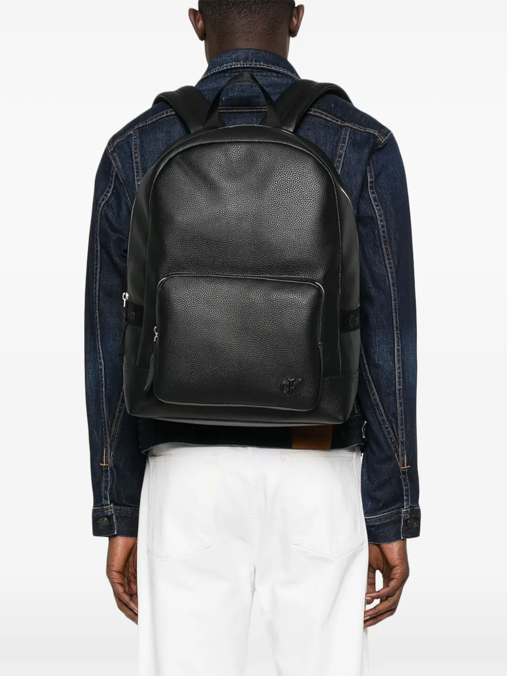Calvin Klein Leren rugzak Zwart