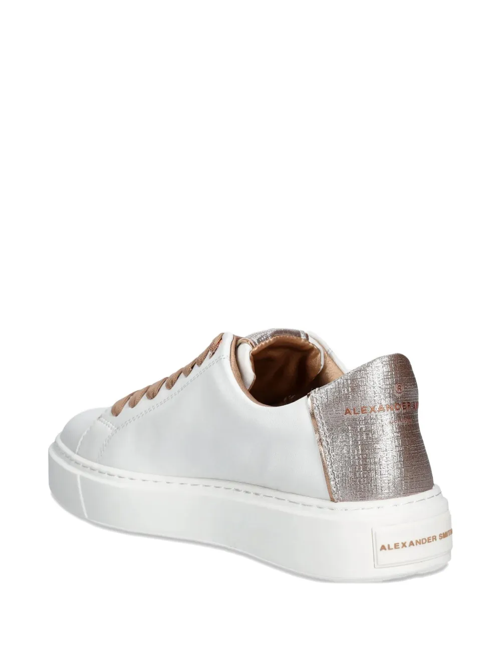 Alexander Smith leather lace-up sneakers White