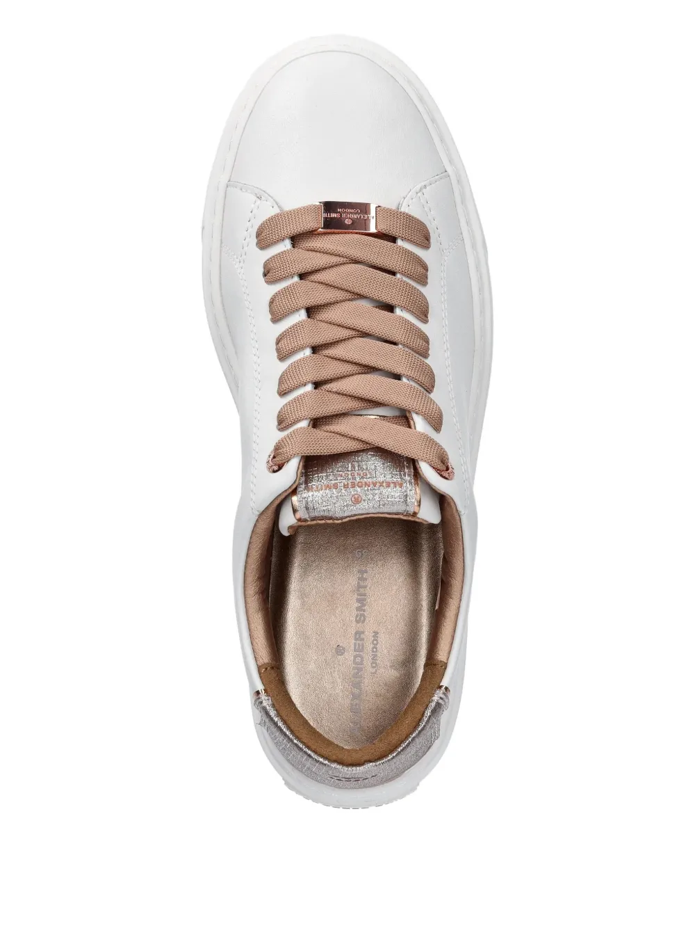 Alexander Smith leather lace-up sneakers White