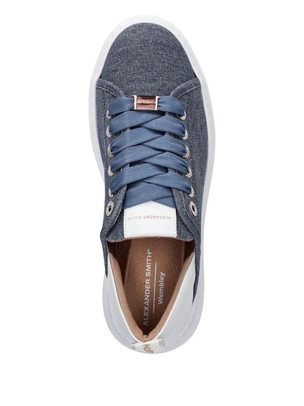 Alexander Smith Lace-up Platform Sneakers In Blue