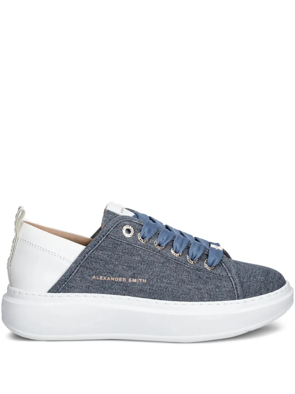 Alexander Smith Lace-up Platform Sneakers In Blue