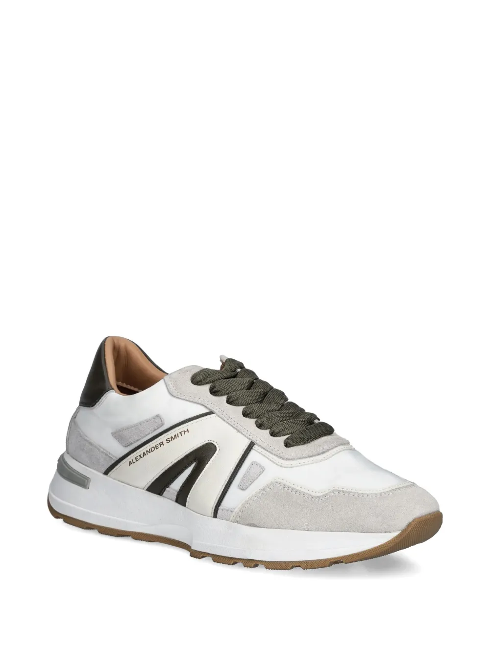 Alexander Smith leather panelled sneakers White